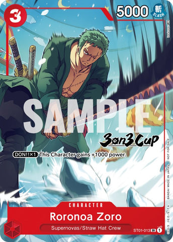 Roronoa Zoro (3-on-3 Cup) [Participant] [One Piece Promotion Cards]