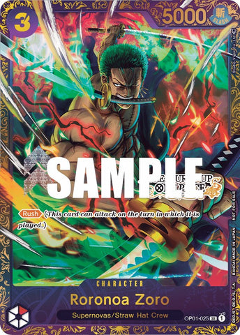 Roronoa Zoro (OP01-025) (Treasure Cup) [One Piece Promotion Cards]