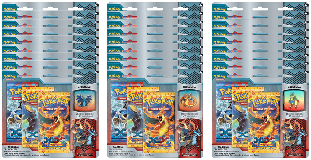 XY: Flashfire - Collector's Pin 3-Pack Blister Case